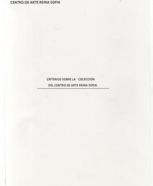 Criterios sobre la colección del Centro de Arte Reina Sofía