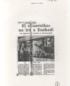 El Guernica no irá a Euzkadi