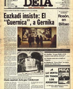 Euskadi insiste: el Guernica a Gernika