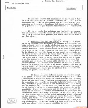 EN Informe de Javier Tusell sobre las negociaciones de traslado de Guernica