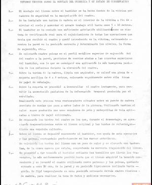 EN Informe técnico sobre el montaje y el estado de conservación de Guernica