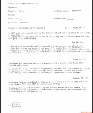 EN Informe del MoMA sobre daños y barnizado de Guernica 