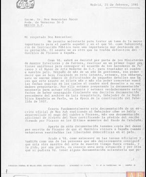 Carta de Javier Tusell a Wenceslao Roces y respuesta