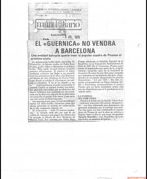 El «Guernica» no vendrá a Barcelona