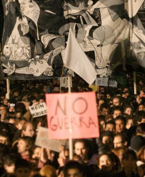Manifestación contra la guerra de Irak