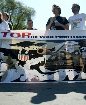 Katia Christodoulou, Demonstration against the war in Iraq on its second anniversary, Nicosia, August 2, 2006