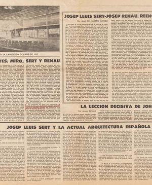 Josep Lluís Sert y Josep Renau. Reencuentro en Madrid