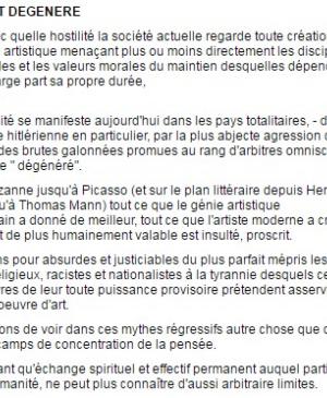 Vive l'art degeneré