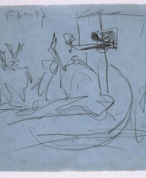 Estudio de composición (I). Dibujo preparatorio para Guernica
