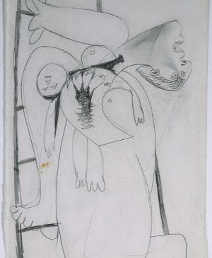 Mother with Dead Child on Ladder [I]. Sketch for Guernica