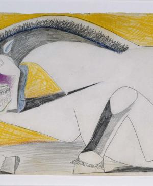 Estudio para el caballo. Dibujo preparatorio para «Guernica»