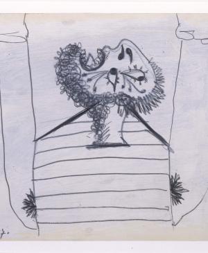 Hombre cayendo. Dibujo preparatorio para «Guernica»