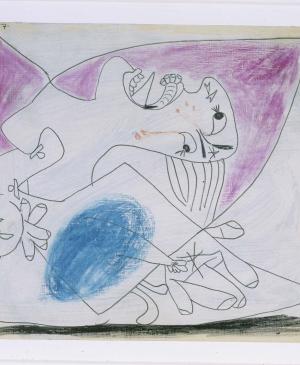 Madre con niño muerto (III). Dibujo preparatorio para «Guernica»