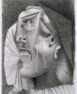 Cabeza llorando con pañuelo (I). Postscripto de «Guernica»