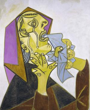 Cabeza de mujer llorando con pañuelo (III). Postscripto de «Guernica»