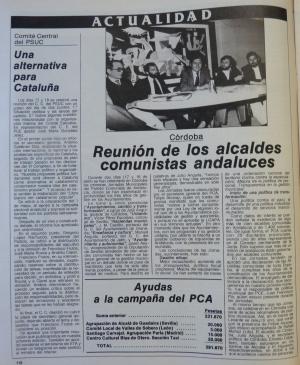 Córdoba. Reunión de los alcaldes comunistas andaluces