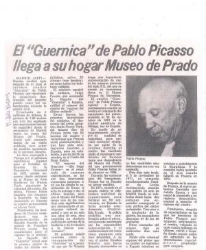 Legado Pablo Picasso: dossier de prensa e instalación del Guernica en el Casón del Buen Retiro