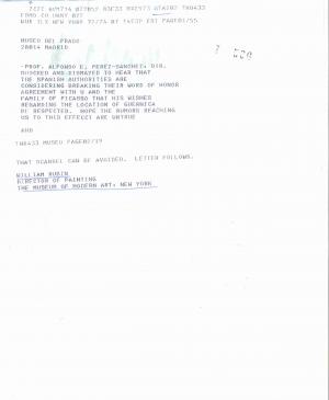 Correspondencia entre William Rubin y Alfonso E. Pérez Sánchez