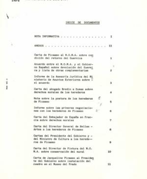 Ordenación de Colecciones: Traslado de la obra  Guernica de Pablo Picasso al Centro de Arte Reina Sofía