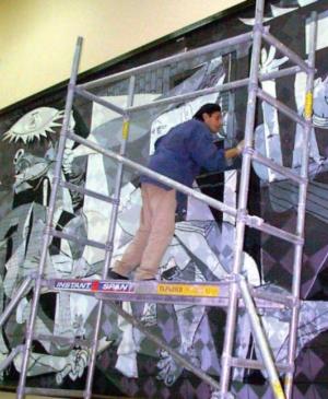 Mural en la cárcel de Navalcarnero