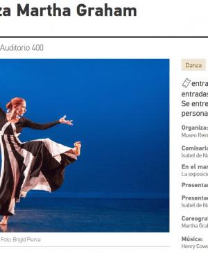  Compañía de danza Martha Graham. Deep Song