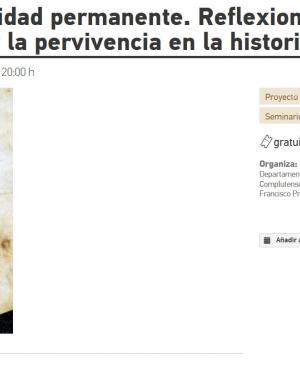 La contemporaneidad permanente. Reflexiones sobre el tiempo, la crisis y la pervivencia en la historia del arte