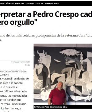 Entrevista a Sinforiano Pozo Espada. "Poder interpretar a Pedro Crespo cada año es un verdadero orgullo"