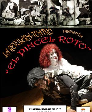 Cartel del certamen de teatro "El pincel roto". Calamonte, Badajoz