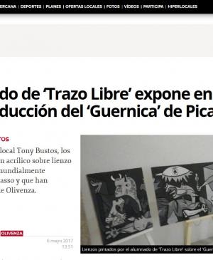El alumnado de ‘Trazo Libre’ expone en el Museo una reproducción del Guernica de Picasso