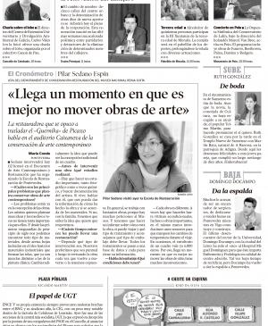 Pilar Sedano: Llega un momento en que es mejor no mover obras de arte
