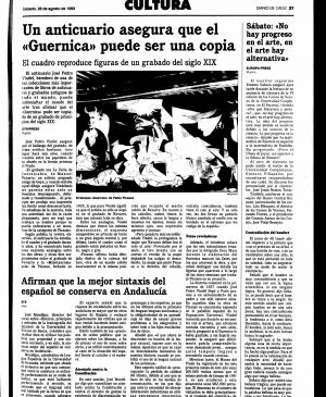 Un anticuario asegura que el «Guernica» puede ser una copia