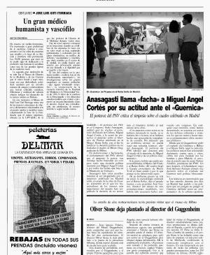 Anasagasti llama «facha» a Miguel Ángel Cortés por su actitud ante el «Guernica»