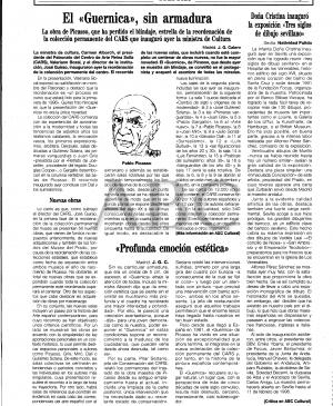 El «Guernica», sin armadura