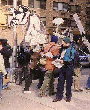 Manifestación contra la guerra de Irak en Nueva York